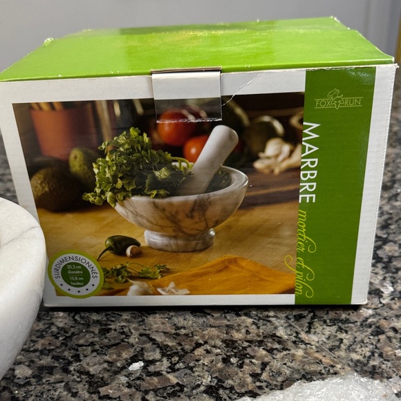 White Marble Mortar Bowl - Picture 3 of 8